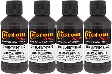 Custom Coat 3 Ounce (Charcoal Metallic Color) Urethane Tint Concentrate for Tinting Truck Bed Liner Coatings (Pack of 4) - Proportioned for Use in Most Tintable Bedliner and Epoxy Resins