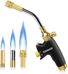 KOMAN Propane Torch Head Kit with 3 Nozzles, High Intensity Trigger Start MAPP Gas Torch with Self Ignition, Soldering Torch Kit,Map Gas Torch Kit, MAP/PRO,Welding Torch,for Soldering(CSA Certified)