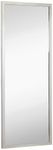 Hamilton Hills 18x48 inch Polished Silver Metal Frame Full Length Mirror | Commercial Industrial Contemporary Rectangle Mirrors | Wall Mounted Mirror for Bathroom Vanity | Hangs Horizontal & Vertical