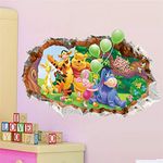 Gadgets Wrap Winnie Pooh Wall Stickers Nursery Kids Children Baby Bedroom Effect Wall Art Decal