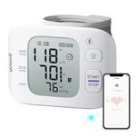 yuwell Smart Rechargeable Wrist Blood Pressure Monitors for Home Use, Large Blood Pressure Cuff Wrist, BP Machine with Irregular Heartbeat and Voice Function, Including Travel Case(YE8800AR)