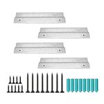 4pcs French Cleat Picture Hanger,Z Bar Interlocking Wall Mounting Bracket Aluminum Heavy Duty Picture Hanging Hardware Kit for Hanging Wall Painting, Photo, Mirrors, Artwork, Frames(Size:4pcs)