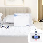 Sealy - King Size Heated Mattress, Luxury Quilted Electric Heater with Dual Controller, 10 Heat Settings & 1-12 Hours Auto Shut Off, Fits Up to 17" Deep Pocket, ETL Certified, Machine Washable