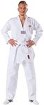 Taekwondo Suit Uniform Gi Kit with Belt by Athletics Gear | Polyester Cotton Blend, Light Weight, Taekwondo Suits for Kids, Men & Women (00/120 cm)