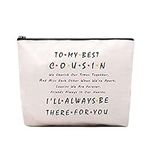 Gifts for Cousin Funny Makeup Bag Cousin Gifts for Women Friend Travel Makeup Pouch