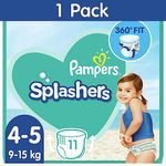 Pampers Splashers Swimming Pants, Size 4-5, 9-15kg, Carry Pack, 11 Count