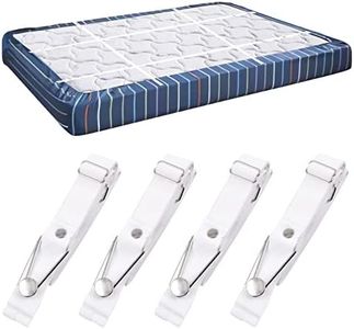 Swpeet 4Pcs Bed Sheet Holder Straps, White Adjustable Fitted Sheet Clips, Elastic Mattress Sheets Grippers Holders Straps, Bed Sheet Fastener Suspenders for Bed Sheets, Mattress Covers, Sofa Cushion