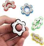 Haishell 5 Pcs Roller Chain Fidget Toy Stress Relief Steel Bike Chain Fidget Finger Toys for ADD ADHD Anxiety Autism Adults Kids