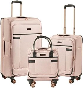kensie Hudson Softside 3-Piece Spinner Luggage Set, Rose, 3-Piece Set (20/24/28), Hudson Softside 3-Piece Spinner Luggage Set (KN-A6203)