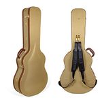 Crossrock Wood case for Gibson SJ-200 and Similar 12 Strings Jumbo Style Guitar with Removable Shoulder Straps-Tweed(CRW700SBTW)