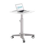 Yo-Yo DESK LEARN Height Adjustable Standing Desk. Mobile desk suitable for students or office workers (White, 60cmx56cm)