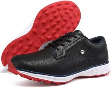 Zakey Professional Golf Shoes Men Sipkeless Golf Sneakers for Men Light Weight Walking Footwears (14,Black)