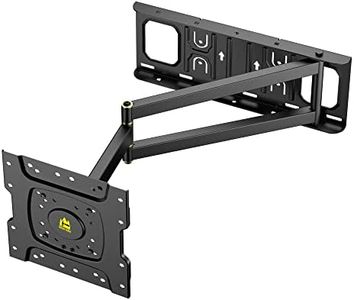 TV Wall Bracket Mount Swivel FORGING MOUNT Adjustable 650mm Long Reach Full Motion TV Mount Extendable Tilt Corner TV Bracket for 13-43 inch Flat & Curved TV or Monitor up to 35kg Max. VESA 200x200mm