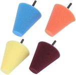 X AUTOHAUX 4pcs Cone Polishing Pad Sponge Buffing Pads for Automotive Car Wheels Hub Cleaner