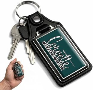 Brotherhood Car Key Chain for Corvette - Classic Models Keychain for Men and Women Gift Key Ring Key Chain - Stingray - Turquoise