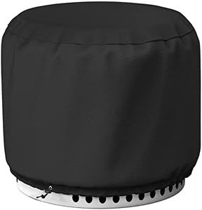 SHINESTAR Fire Pit Cover Round 18 Inch, Fire Bowl Cover for 16-18 Inches Fire Pits, Waterproof & Windproof, Black