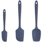 U-Taste Silicone Spatula Set, 600ºF High Heat Resistant, Seamless BPA-Free Flexible Rubber Kitchen Cooking Mixing Baking Scraper for Nonstick Cookware Set of 3 (Midnight Blue)