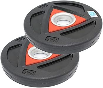Fitness Health FH Olympic Bumper Weight Plates - 2 Inch Rubber Barbell Weights for GYM Strength Training and Weightlifting Sold in Pairs