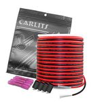 CARLITS 22AWG 100ft Extension Cable Wire Cord 30m 2x0.3mm² Tinned Copper 22 gauge 2 Color Red Black Cable Hookup Electrical Wire 12V 24V DC for Led Strips Single Color 3528 5050 2835