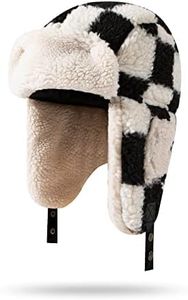 CLAPE Windproof Warm Winter Hats for Men, Eskimo Hats Trooper Trapper Hat Russian Ushanka Hat Aviator Cap with Ear Flaps
