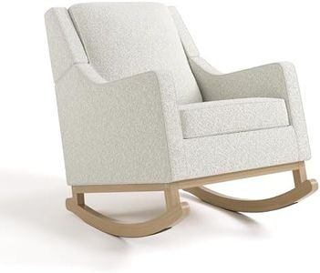 Storkcraft Pasadena Nursery Rocker (Ivory Boucle with Driftwood) - Upholstered, Rocking Chair for Nursery, Gentle Rocking Motion, Solid Wood Base