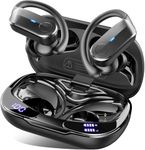 Wireless Earbuds Sports, 2026 Bluetooth 5.4 Headphones with 70H Deep Bass Over Ear Buds, IPX8 Waterproof ENC Noise Cancelling Earphones, Running Headphones with Earhooks, USB-C Headset for Workout/Gym