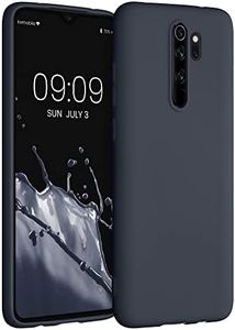 kwmobile Funda para Xiaomi Redmi Note 8 Pro Carcasa - Ultrafina de TPU y Silicona con Bordes elevados anticaídas - Azul turquí