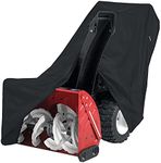 Classic Accessories 52-224-040401-RT Two-Stage Snow Thrower Cover with Tall Chute, Black