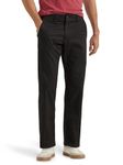 Lee Men's Performance Series Extreme Comfort Khaki Pant, Black, 36W x 32L