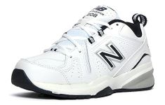 New Balance mens 608 V5 Casual Comfort 0 Cross Trainer, White/Navy, 6.5 M