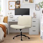 OIKITURE Armless Desk Chair with Pr