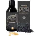 Black Seed Oil Organic Gold Standard Cold Pressed High Strength Up to 5X% - Pure Virgin Oil also known as Kalonji Oil by Inner Vitality