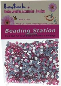 1440pcs Flat Back Rhinestones Round Brilliant 14 Cut 3mm - 10ss Pink