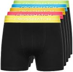 Crosshatch Mens Boxer Shorts (5 Pack) Multicolor Mens Boxer Shorts Mens Gift Set for Boyfriend Boyfriend Husband The Boxer Shorts are Available in Sizes S, M, L, XL, XXL, Astral-Black, M