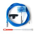 Kit 3 Metres + Flexible Brush 80 mm Cleaning Kit Pellet Stove Flue Pipes with Blue Curves