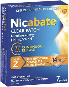 Nicabate Clear Patch, Quit Smoking, Step 2 for Nicotine Craving Control, 14 mg, 7 Clear Patches