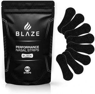 Performance Nose Strips for Breathing (60 Count) - Oil & Sweat Proof Adhesive - Athletic Nasal Strips for Snoring & Sleeping - Black, Wide Body, Universal Fit, Extra Strength