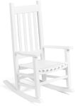 VINGLI Outdoor Child’s Rocking Chair, All Weather Wooden Rocking Chair with High Backrest, Patio Rocker for Garden, Yard, Balcony, Wooden Rocker for 3-9 Years Old, White