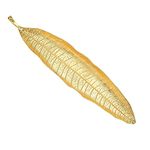 Incense Sticks Holder Metal Leaf Boat Incense Burner Incense Burner Tray Holders Insence Ash Catcher Incense Burner Sticks for Sticks Home Office Tea House Accessories, Gold, (PENGLAI-001)