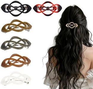 Vintage French Barrette Hair Clips, Hair Barrettes Hair Accessories for Women Girls, Elegant Retro Non Slip Clip with Classic Design Thick to Thin, Stylish Accessories Hair (Color Mixing B, 6PCS)