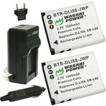 Wasabi Power KIT-BTR-DLI88-LCH-DLI88-01 Battery (2-Pack) and Charger for Sanyo DB-L80, DB-L80AU, VPC-CA100, VPC-CA102, VPC-CG10, VPC-CG100, VPC-CG102, VPC-CG20, VPC-CG21, VPC-CS1, VPC-GH1, VPC-GH2, VPC-GH3, VPC-GH4, VPC-PD1, VPC-PD2