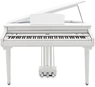 Gear4music GDP200 Digital Baby Grand Piano 88 Weighted Keys White