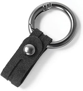 BETTERHUMZ Alcantara leather Keychain, Car Key Lanyard for Car Fob & Home Keys, Carabineer Clip, Keyrings,Accessories, Black