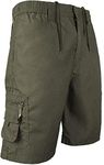 D PROJECT Mens Cargo Summer Shorts 100% Cotton Plain Combat Pants Sizes M L XL XXL New (Large, Khaki)