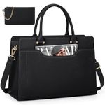 Laptop Bag for Women 15.6 Inch Leather Laptop Tote Bag Professional Work Bag Waterproof Computer Briefcase Business Office Bag Large Capacity Handbag Shoulder Bag