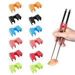 12 PCS Chopsticks for Beginners, Training Chopsticks Chopstick Helper, Reusable Chopsticks Helpers Chopstick Connector, Chopsticks Trainers for Beginner Trainers Learner