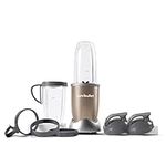 NutriBullet Pro - 13-Piece High-Speed Blender/Mixer System with Hardcover Recipe Book Included (900 Watts) Champagne, Standard