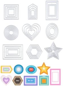 UCEC 9 Pack Metal Cutting Dies for Paper Crafting Die Cuts for Card Making