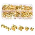 VooGenzek 500 Pieces U Shape Copper Wire Crimp Terminal Assortment Set, Non-Insulated Assortment Cable Wire Spade Electric Butt Kit