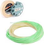 Maxcatch Switch Fly Line Weight Forward Floating Fly Fishing Line WF4/5F 5/6F 6/7F 7/8F 100FT with 2 Welded Loops (Switch Fly Line(Beige/Pale Green), WF4/5F-100ft)